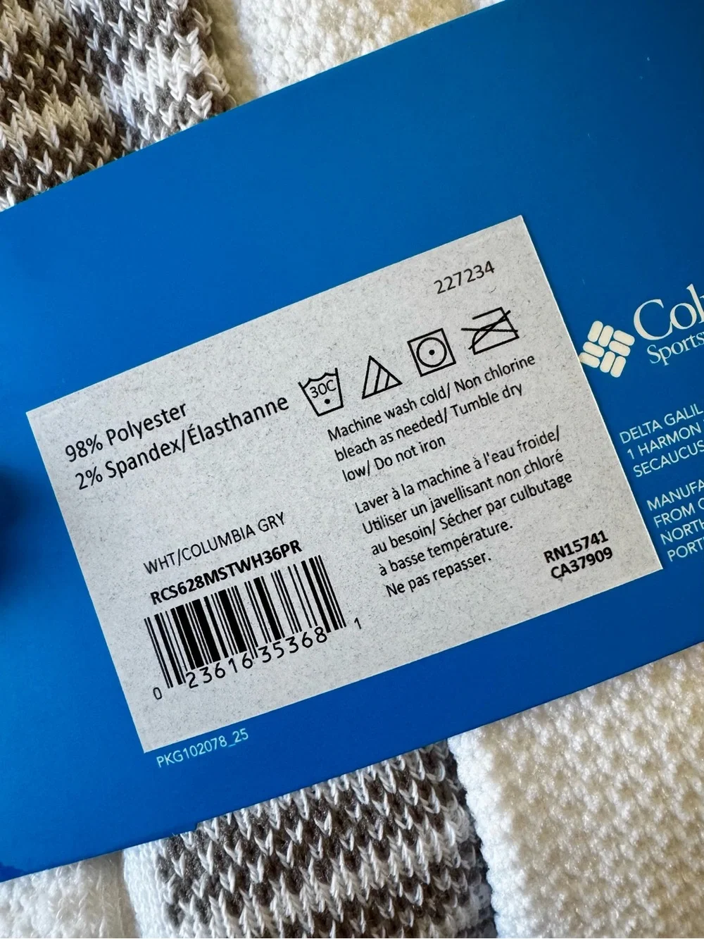 NIP 6-pack Columbia Sportswear quarter crew athletic socks